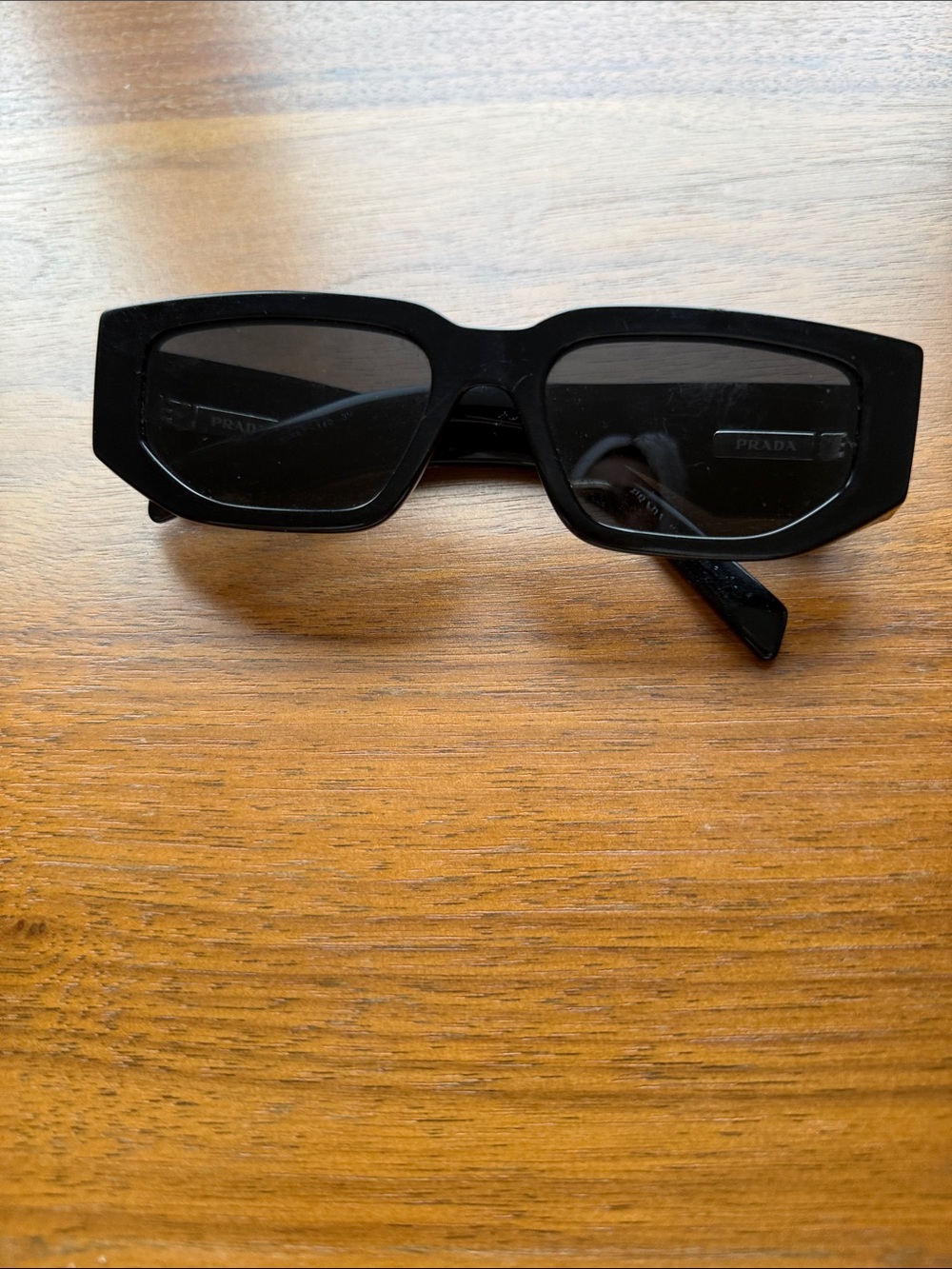 Prada Black Slim Rectangular Women's Sunglasses